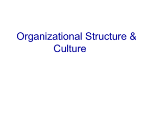 Organizational Structure & Culture