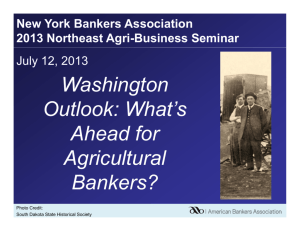 Washington Outlook: What's Ahead for Agricultural Bankers?