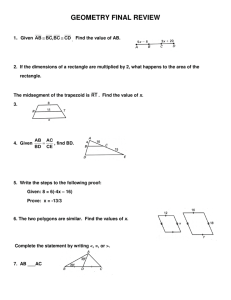 GEOMETRY FINAL REVIEW 2