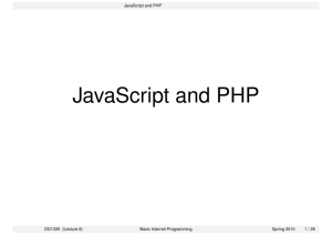 JavaScript and PHP