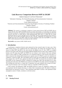 Link Recovery Comparison Between OSPF & EIGRP