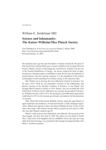 The Kaiser-Wilhelm/Max Planck Society