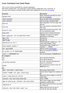 Linux Command Line Cheat