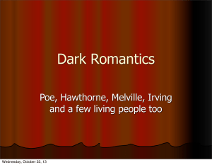 Transcendentalists Dark Romantics