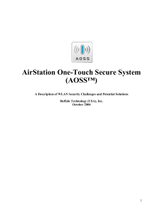 AirStation One-Touch Secure System (AOSS™)