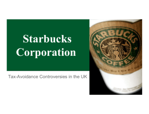 Starbucks Tax Avoidance UK