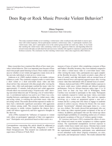 Does Rap or Rock Music Provoke Violent Behavior?