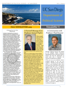 Fall 2015 Newsletter - Department of Political Science