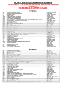 political science tentative schedule