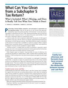 What Can You Glean from a Subchapter S Tax Return?