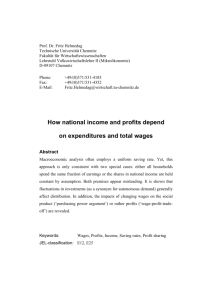 How national income and profits depend on expenditures and total