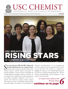 USC CHEMIST RISING STARS - University of South Carolina