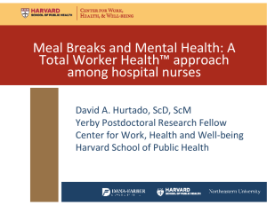 Meal Breaks and Mental Health: A Total Worker Health™ approach