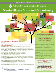 Mental Illness Crisis and Opportunity