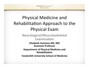 PM&R Approach to the Physical Exam