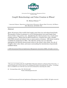 Cargill: Biotechnology and Value Creation in Wheat1