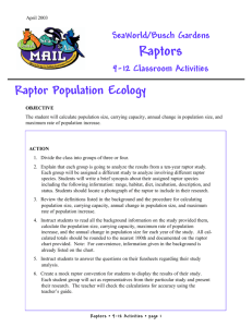 Raptor Population Ecology