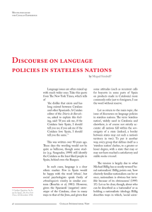 Discourse on language policies in stateless nations