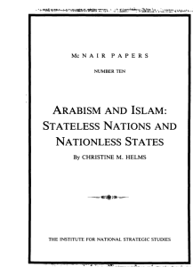 Arabism and Islam: Stateless Nations and Nationless States