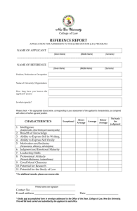 Reference Report Template
