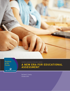 a new era for educational assessment