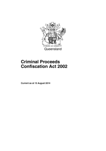 Criminal Proceeds Confiscation Act 2002