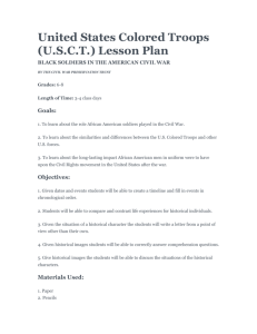 United States Colored Troops (USCT) Lesson Plan