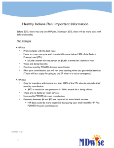Healthy Indiana Plan: Important Information