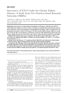 Inaccuracy of ICD-9 Codes for Chronic Kidney Disease