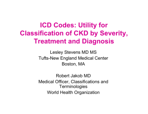 Revisions to ICD Classifications