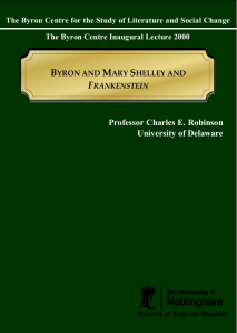 Byron and Mary Shelley and Frankenstein