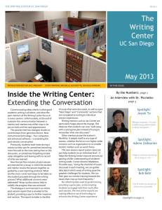 May 2013 - the Writing Center!