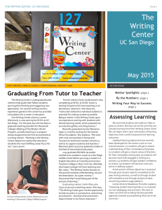 May 2015 - the Writing Center!