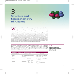 Structure and Stereochemistry of Alkanes
