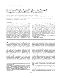New Semen Quality Scores Developed by Principal Component