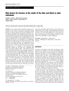 Risk factors for fracture of the shafts of the tibia and fibula in older