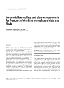 Intramedullary nailing and plate osteosynthesis for fractures of the