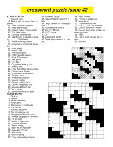crossword puzzle issue 42