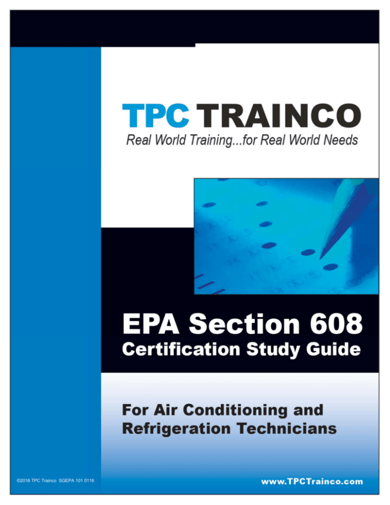 your free EPA 608 Study Guide