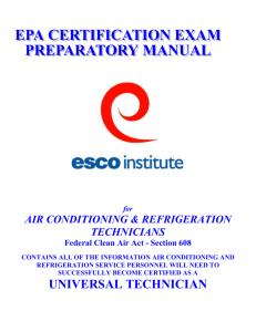 This manual was developed by The ESCO INSTITUTE