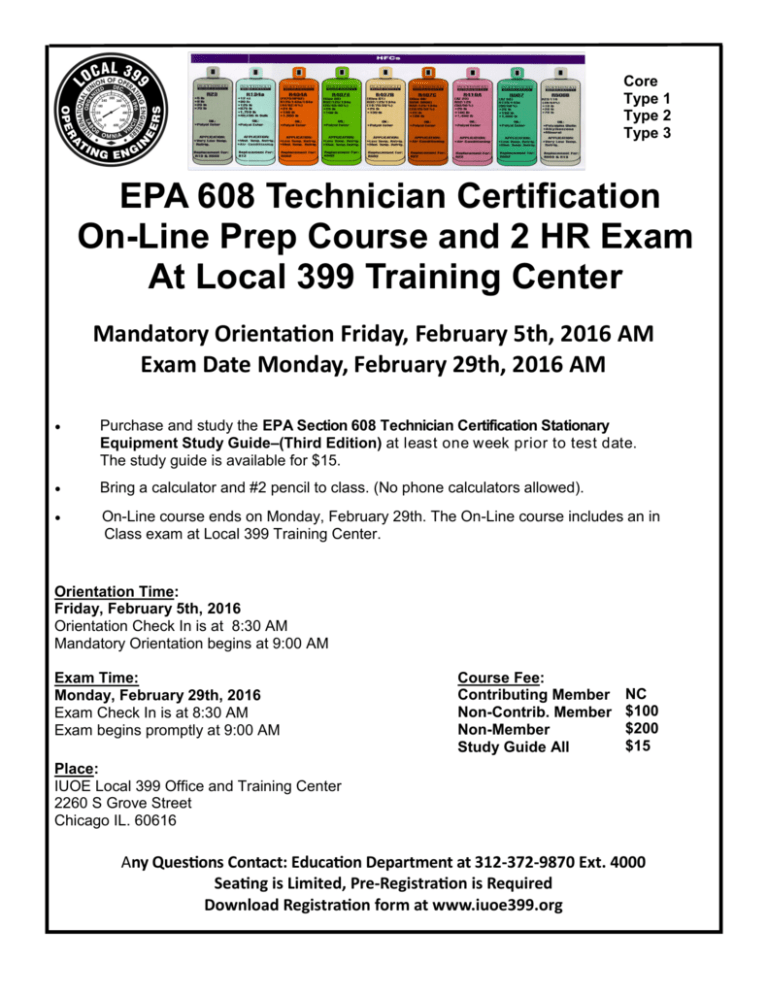 EPA 608 Technician Certification