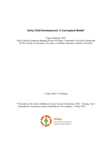 Early Child Development: A Conceptual Model