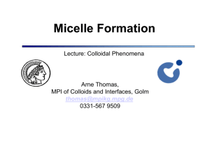 Micelle Formation