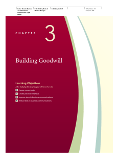 Building Goodwill