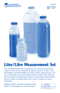 Liter/Litre Measurement Set