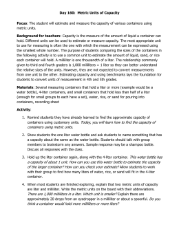 metric worksheet answers