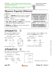 Measure Capacity (Volume)