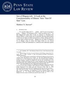 Son of Blagojevich: A Look at the Constitutionality of Illinois‟ New