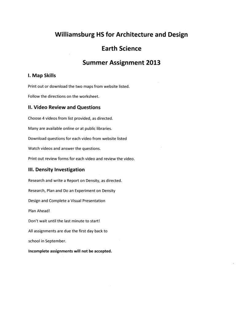 Williamsburg High School for Within Bill Nye Fossils Worksheet
