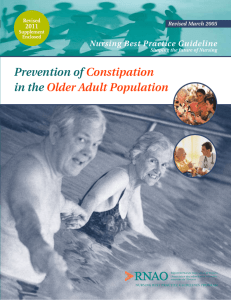 Prevention of Constipation in the Older Adult Population